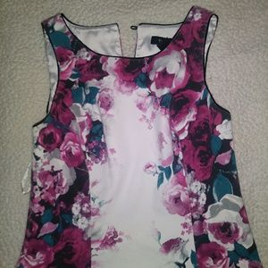 White house black market floral shirt